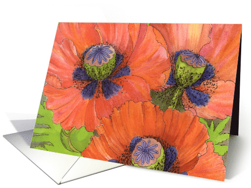 Mother's Day Red Poppies card (152527)