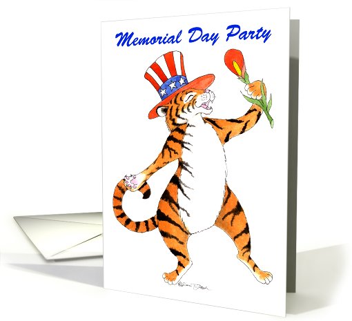 Memorial Day Party Invite, Tiger card (929458)