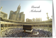 Umrah Mubarak Islamic Pilgrimage to Mecca Kabah card