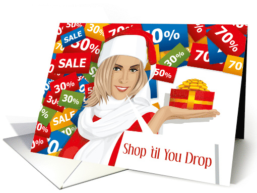 Black Friday Holiday Shopping Party Shop 'til you drop Invitation card