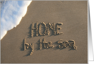 home by the sea... written in sand card