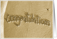 congratulations - beach & sand card