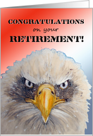 Congratulations on Your Retirement Soldier Military Patriotic Eagle Card