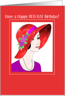 red hat Happy Birthday card