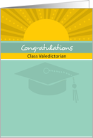 Congratulations Class Valedictorian Stylized Sunrise Card
