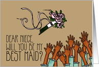 Niece - Will you be my best maid? card