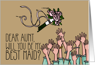 Aunt - Will you be my best maid? card