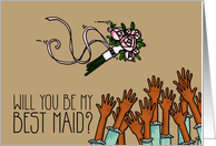 Will you be my best maid? card