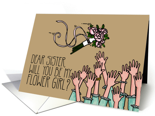 Sister - Will you be my flower girl? card (1032821)