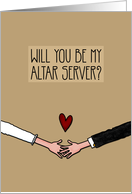 Will you be my Altar Server? card