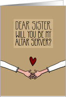 Sister - Will you be my Altar Server? - from Lesbian Couple card