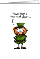 Four-Leaf Clover Joke - St. Patrick’s Day card