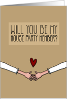 Will you be my House Party Member? - from Lesbian Couple card