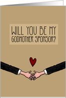 Will you be my Godmother Sponsor? - from Gay Couple card