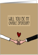 Will you be my Candle Sponsor? card