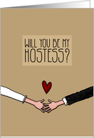 Will you be my Hostess? card