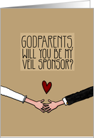 Godparents - Will you be my Veil Sponsor? card