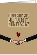 Future Step Son - Will you be my Ring Bearer? - from Gay Couple card