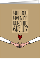 Will you walk me down the Aisle? - from Lesbian Couple card