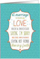 Words to Live By - Wedding Congratulations card