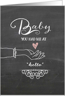 Baby, You Had Me at Hello - Be My Husband on Our Wedding Day card