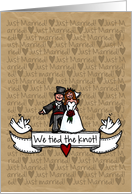 Wedding Announcement - Just Married we tied the knot! card