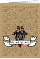 Gay Wedding Announcement - Just Married we tied the knot! card