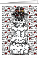 Lesbian Wedding Announcement - Just Married - wedding cake card