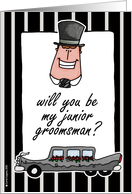 wedding - will you be my junior groomsman card