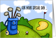For Your Special Day Golf Birthday card