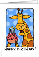 birthday - giraffe card
