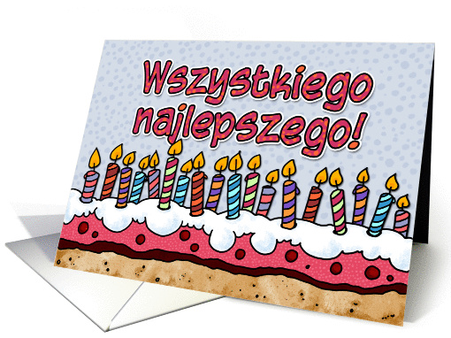 Polish birthday card - Wszystkiego najlepszego card (379552)