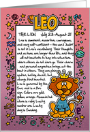 Zodiac Birthday - leo card
