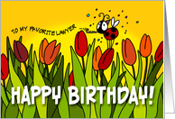 Happy Birthday tulips - lawyer card