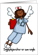 danish nurses day card - Sygeplejersker er som engle card