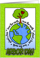 Arbor Day - love the earth, plant a tree card