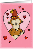 Love Monkey Valentine card