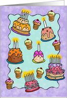 Birthday Cakes and Cupcakes card