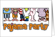 Pajama Party Invitation - For Little Kids card
