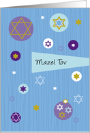 Modern Mazel Tov on Bar Mitzvah card