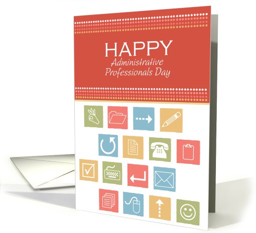Office icons - Administrative Professionals Day card (687649)