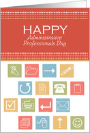 Office icons - Administrative Professionals Day card