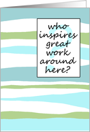 who inspires? - Boss’s Day card