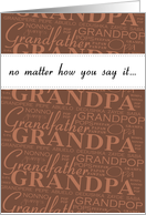 Grandfather in many languages - Grandparents Day card