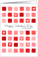 To My Aunt - Hearts and Squares - Valentine’s Day card