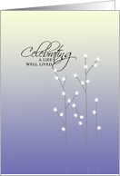 Pussywillows Memorial Invitation - Celebrating a Life Well Lived card