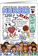 happy nurses day for female - word cloud card
