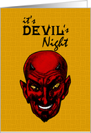 Devil’s Night - Smiling Red Devil card