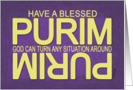 Purim Blessing-Tuned Upside Down card