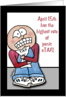 Tax Day Panic aTAX Tax Humor card